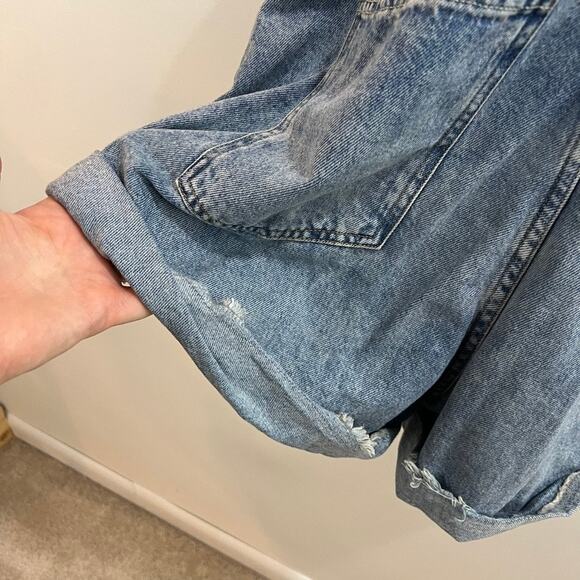 We the Free People Ziggy Denim Shortalls Short Overalls Size Large - Picture 10 of 10